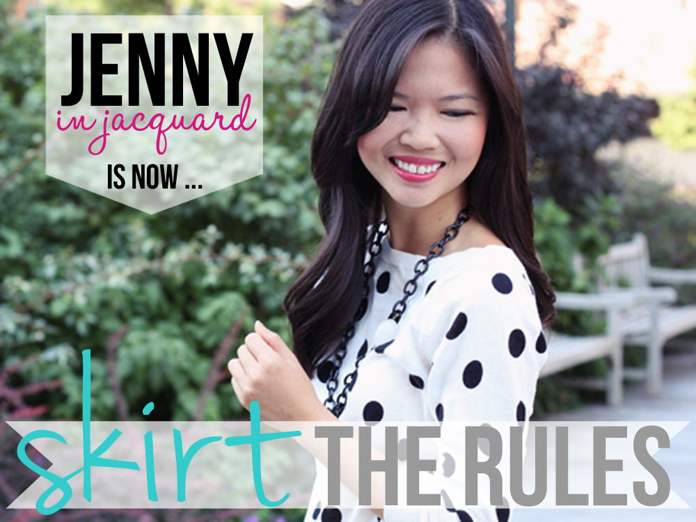 Jenny in Jacquard is now Skirt The Blog